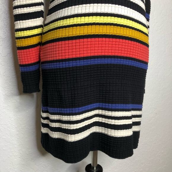 Free People Gidget black white colored striped ribbed knit dress Extra Small XS - Picture 6 of 14